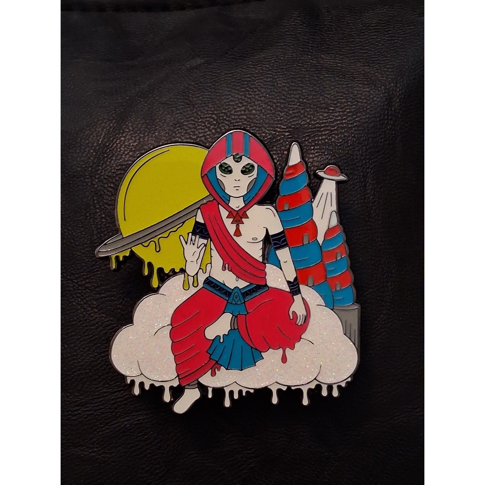 Paige Rayo GSE Alien Monk Enamel Pin Limited Edition 20/20 Psychedelic SciFi Art